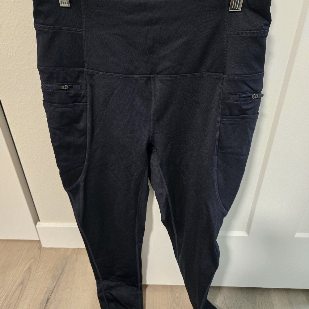 Navy Blue High-Waisted Leggings
